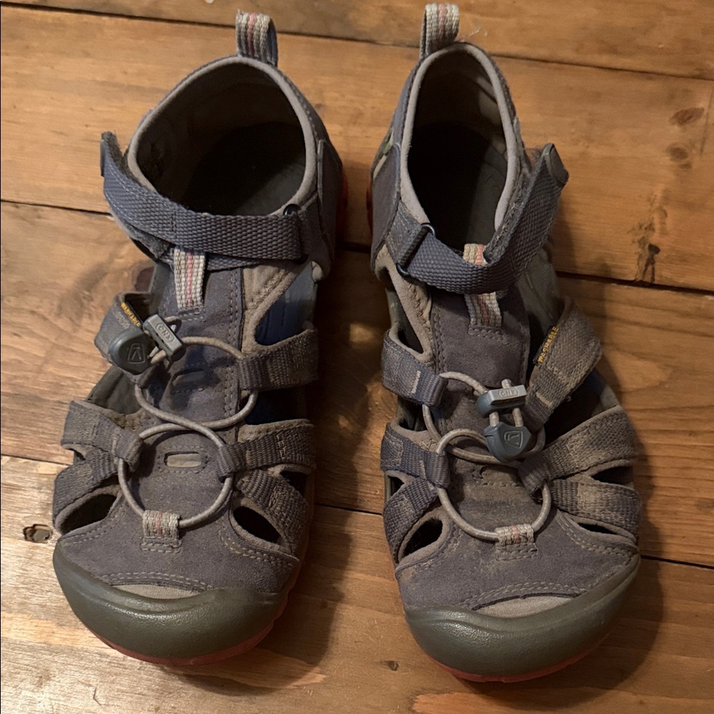 Keen Kids' Gray and Blue Outdoor Sandals